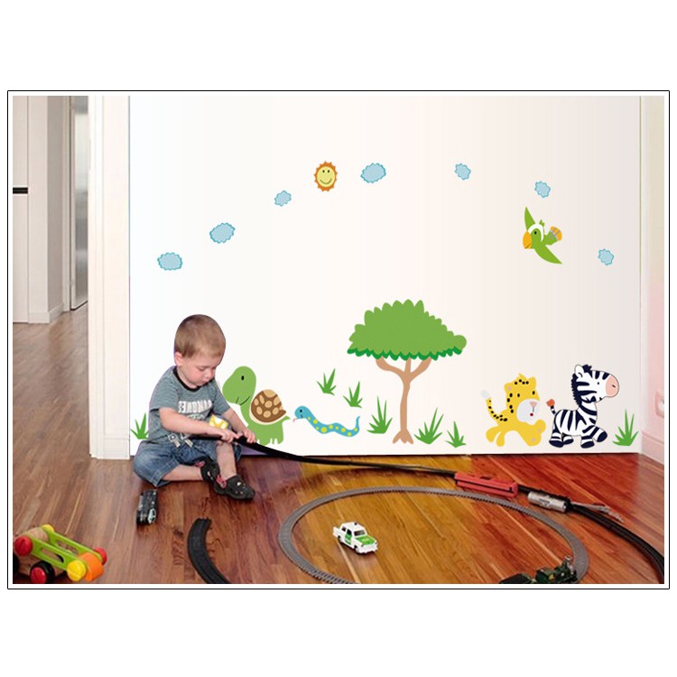 Decal dán tường Vườn thú nhỏ 2 - MSP DB038