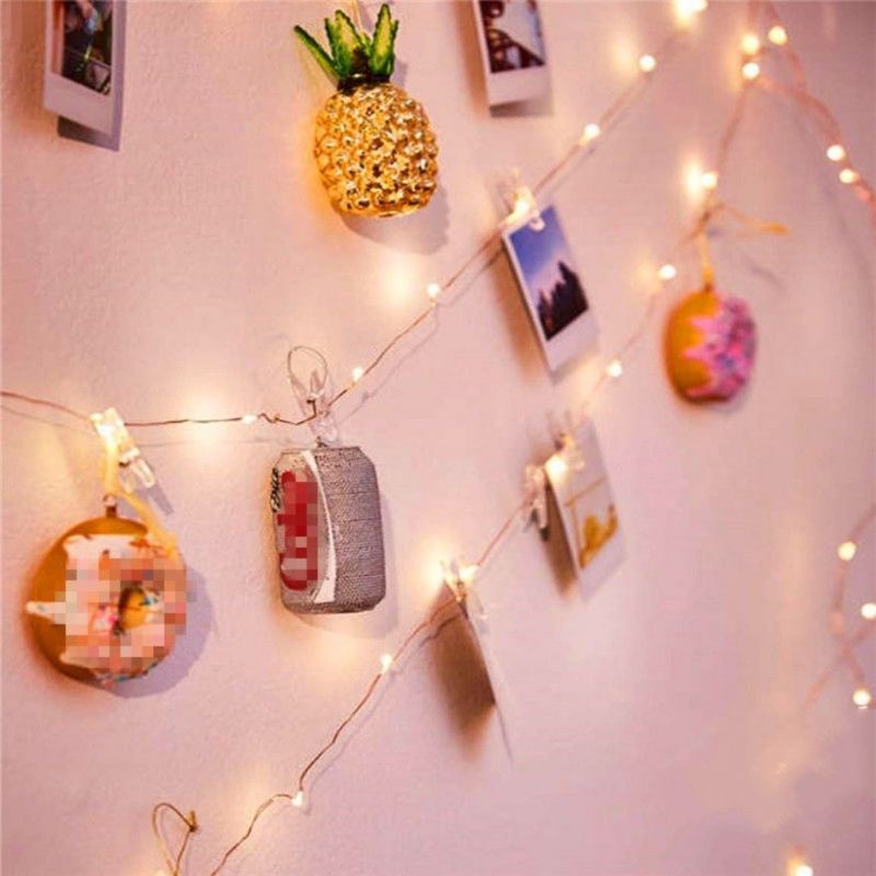 Đèn Led Đom Đóm 2 mét 20 bóng, 1 mét 10 bóng kèm pin giá sỉ dùng trang trí hộp quà, trang trí decor (m54)