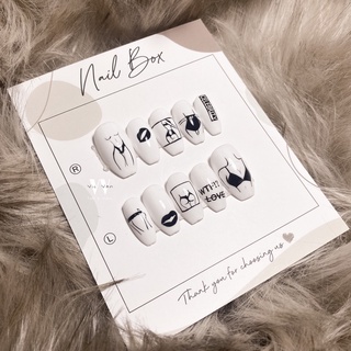 Nailbox-móng úp giả trắng vẽ sexy