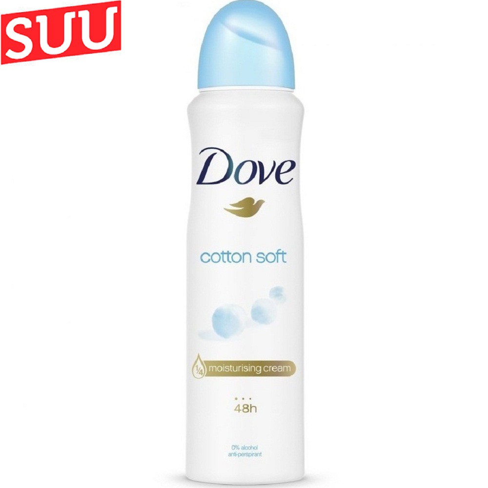 Xịt Khử Mùi Dove Cotton Soft 48H 150ml suu.shop cam kết 100% chính hãng | BigBuy360 - bigbuy360.vn