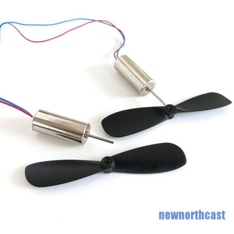 [newnorthcast 0611] Details about  2 PCS 3.7V 48000RPM Electric Aircraft Coreless Motor + Propeller for RC Toy