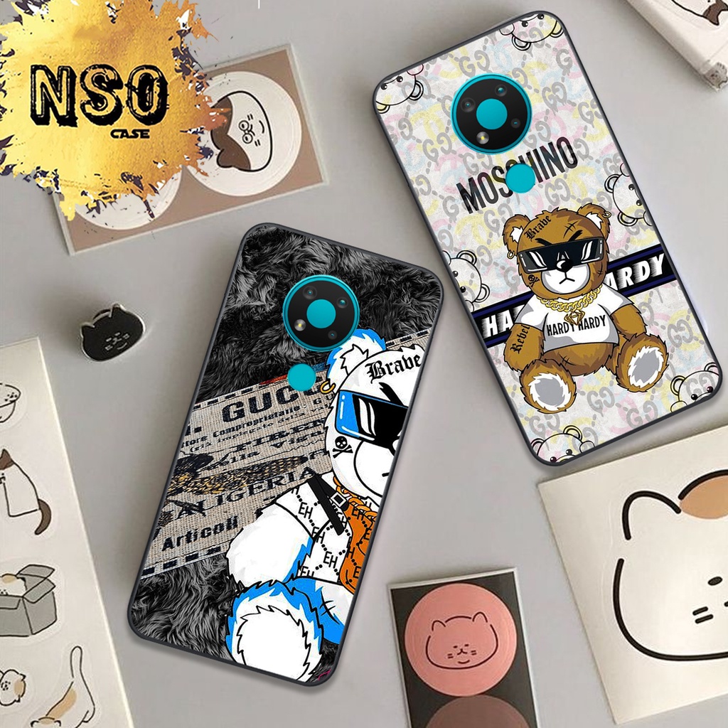 Ốp lưng Nokia 3.4 in hình gấu be@brick siêu chất đẹp