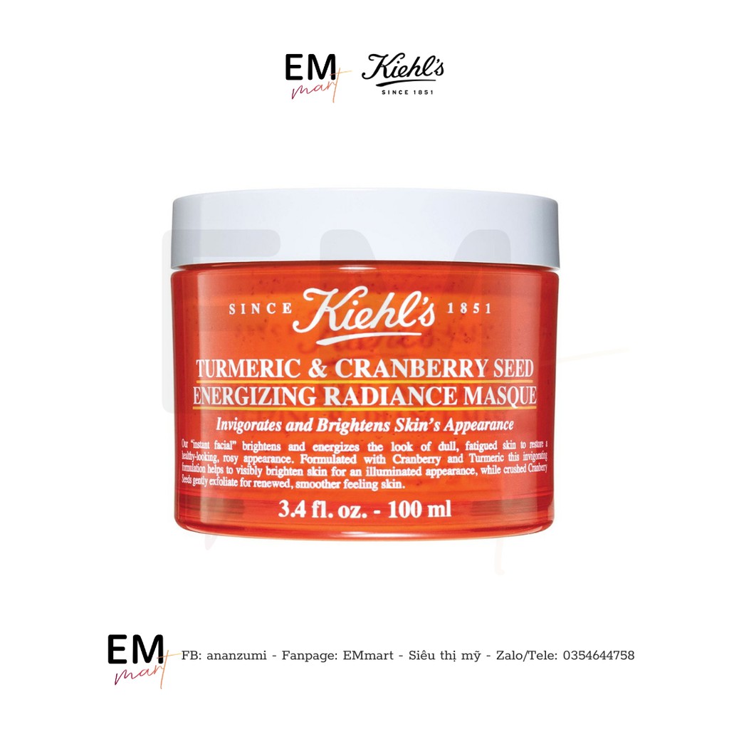 Mặt nạ Kiehl's Turmeric & Cranberry Seed Energizing Radiance Masque