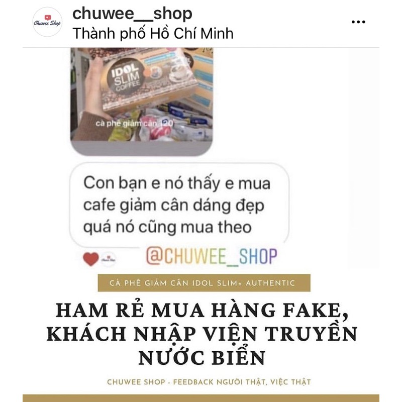 [CHÍNH HÃNG] IDOL Slim+ Coffee giảm cân - Cà Phê Giảm Cân Thái Lan - Chuwee Shop | BigBuy360 - bigbuy360.vn