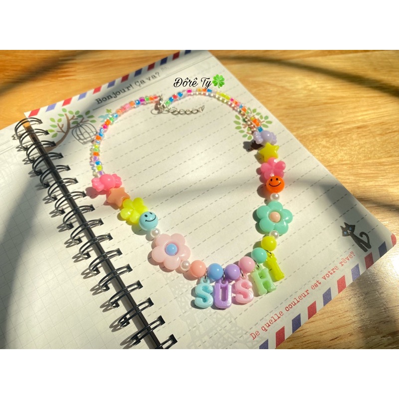 Vòng cổ gắn tên theo yêu cầu, siêu xinh, ảnh thật