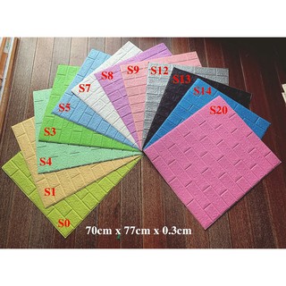 Quận12- Xốp Giả Gạch 3D Dày 3mm Nhiều Màu Giá Rẻ