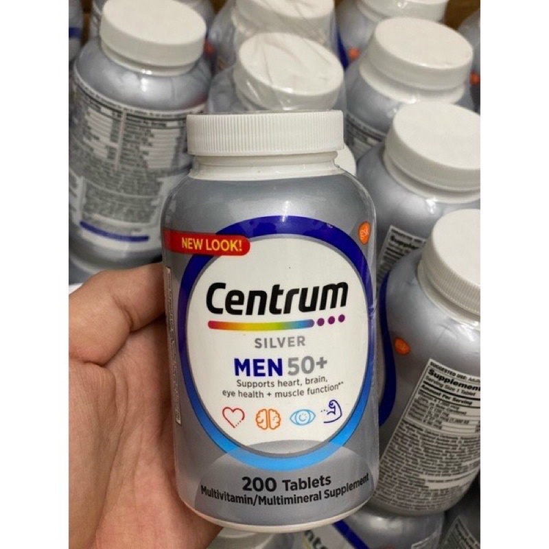 Viên uống Centrum silver men 50+ 200 viên mẫu mới