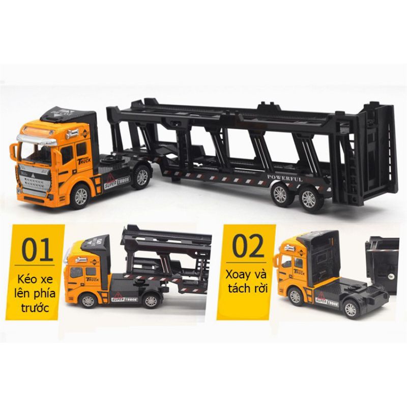 XE ĐẦU KIM LOẠI CHỞ 6 XE HỢP KIM SIÊU NHẸ