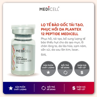 Tế bào gốc thực vật Hàn Quốc Plantex 12 Peptide Medicell làm trắng da, hết sẹo rỗ, da căng bóng mướt mịn