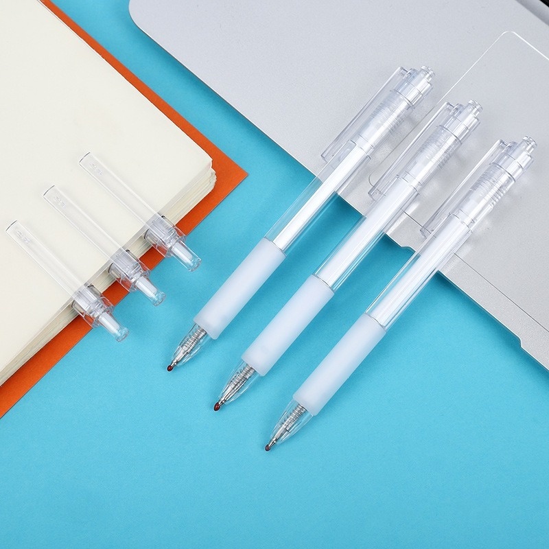 Bút Bi Mực Gel Trong Suốt Ngòi 0.5mm Dung Tích Lớn