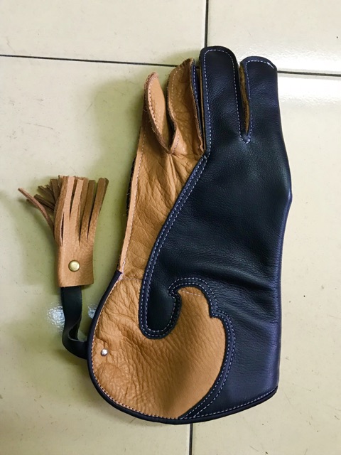 Găng tay da bò cao cap 30cm dày 2 lớp