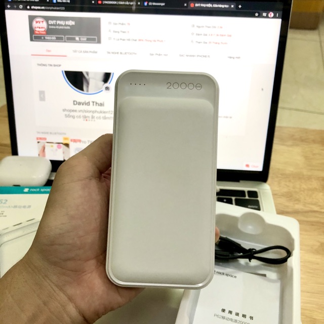 [CHÍNH HÃNG ] SẠC DỰ PHÒNG ROCK P65 POWER BANK 20.000MAH