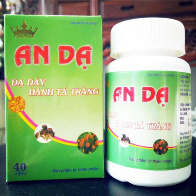 An Dạ Kingphar - Hỗ trợ giảm đau rát thượng vị, ợ chua, trào ngược dạ dày (Lọ 40 viên)