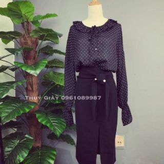 CHÂN VÁY BÚT CHÌ THẮT NƠ