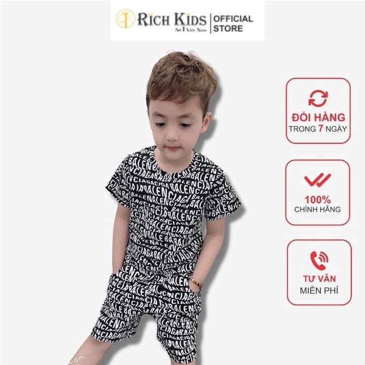 Đồ Bộ RICH KIDS Cho Bé Trai Từ 10kg Đến Size Đại