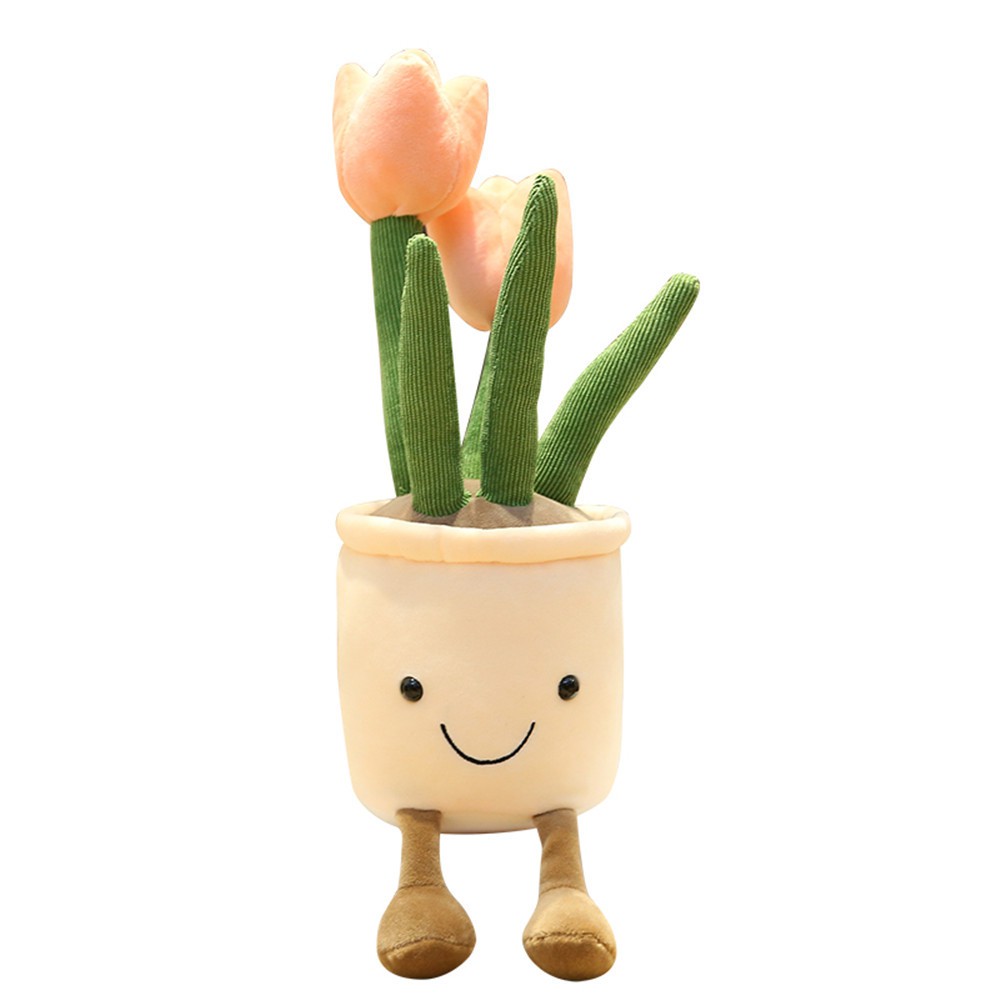 Chậu Hoa Tulip Giả Trang Trí Phòng Khách