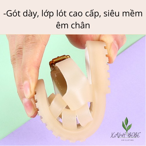 Sandal cho bé nhựa thơm dẻo minimelissa siêu mềm êm phong cách Hy Lạp