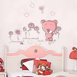 Decal dán tường gấu hồng BinBin EB101