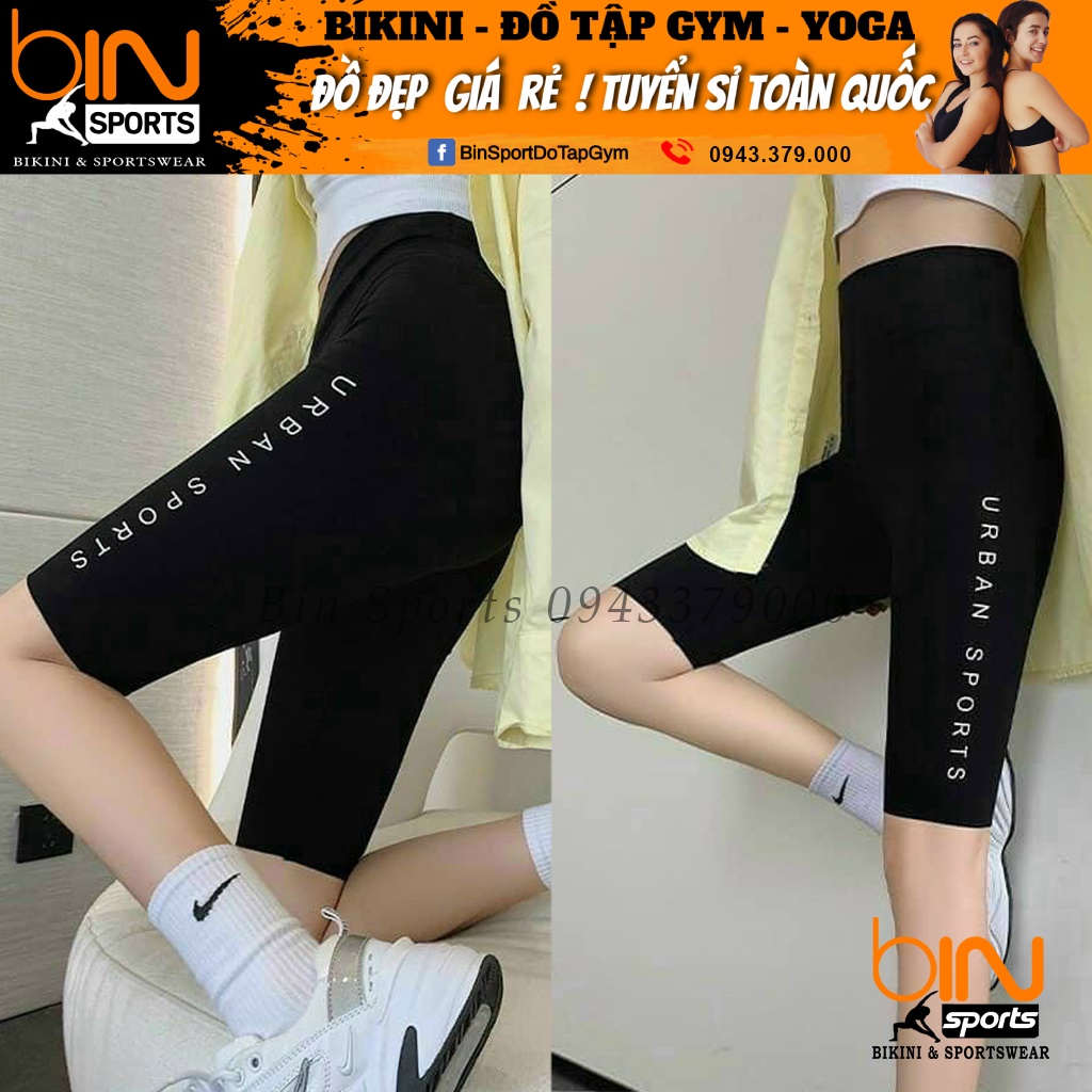 Quần tập gym nữ , quần đùi ngố legging thể thao Bin Sports Q141