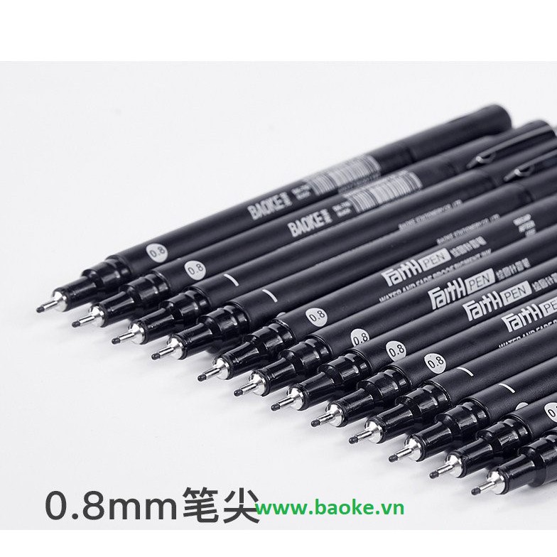 Bút nước vẽ kỹ thuật 0.8mm - BK700 mực đen