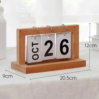 Lịch gỗ để bàn 2022 - Lịch lật số mini trang trí decor