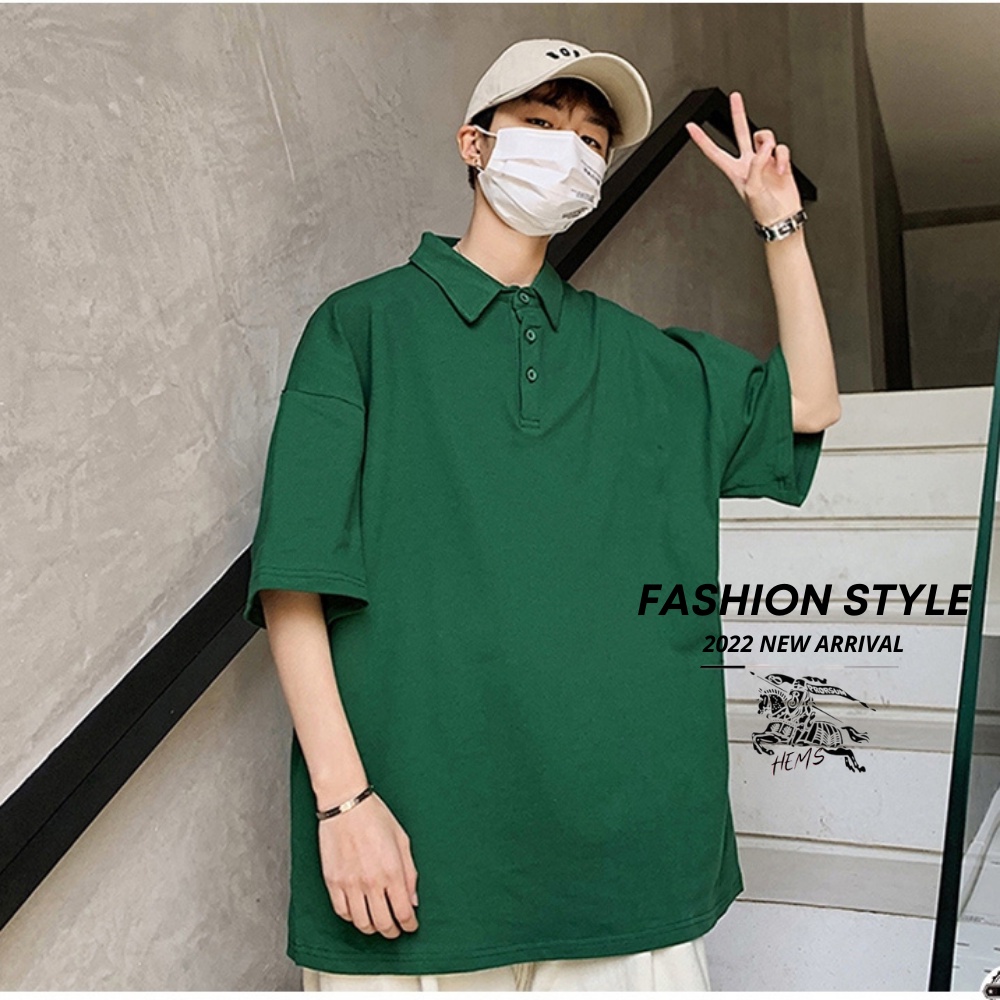 Áo polo nam nữ unisex dáng siêu rộng, áo thun có cổ form to bigsize | BigBuy360 - bigbuy360.vn