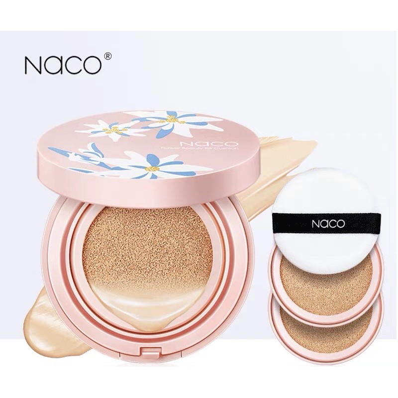 Hộp NACO phấn nước cushion Lucenbase NaCo kèm 2 lõi thay.