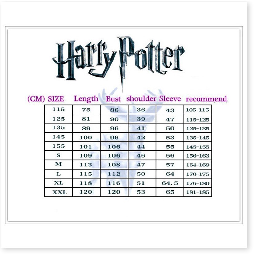 Trang Phục Áo Choàng Ma Thuật Harry Potter kèm cavat