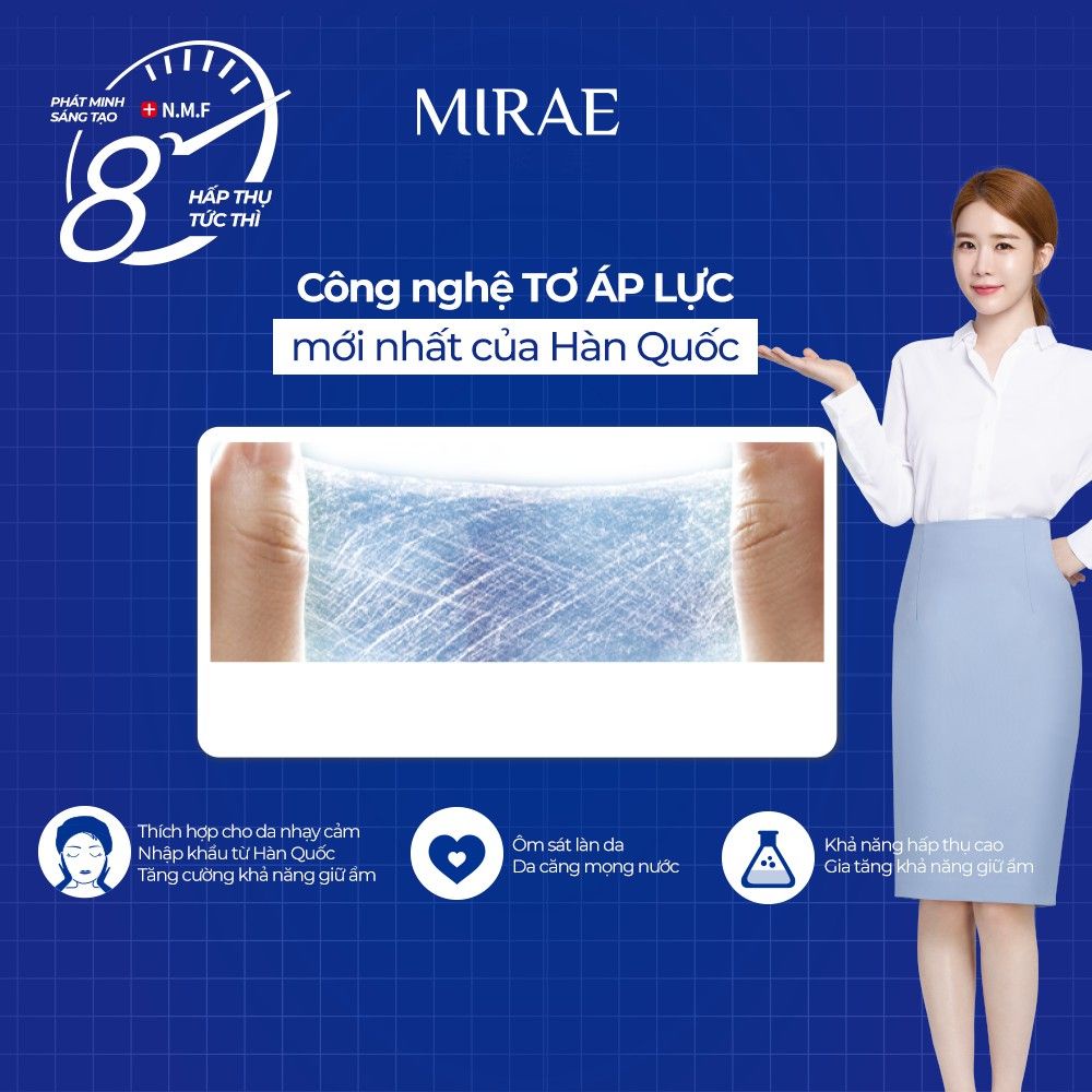 Mặt Nạ Dưỡng Trắng Cấp Tốc EX 8 Phút 💕MIRAE💕Mặt Nạ Oxygen Cấp Ẩm Giúp Da Sáng Bóng, Mặt Nạ Dưỡng Da Trắng Tự Nhiên | Thế Giới Skin Care