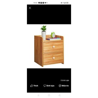 Tủ đầu gường 2 ngăn kéo mầu vân gỗ