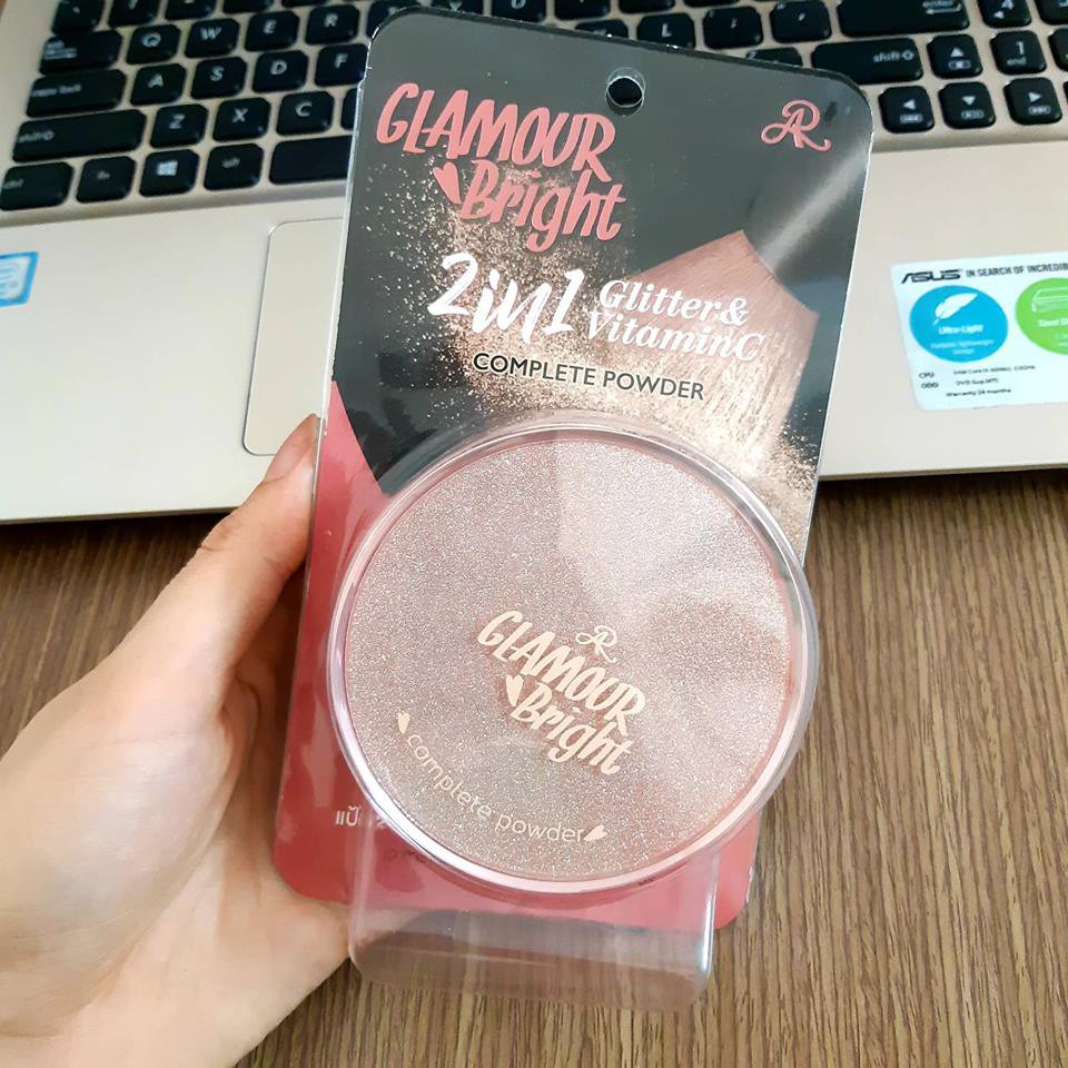 Phấn phủ 2 tầng trắng- có nhũ glamor bright xuất xứ thái lan