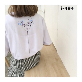 Áo thun nữ tay lỡ in sau lưng độc lạ