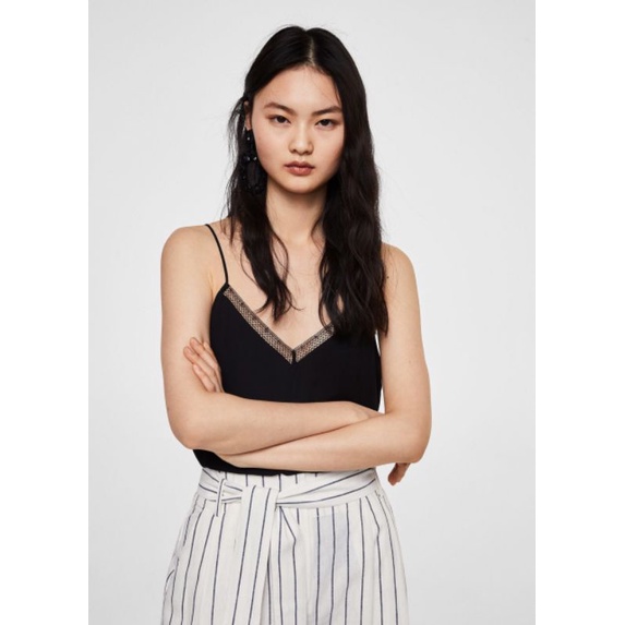 Áo 2 dây Mang0 phối viền ren