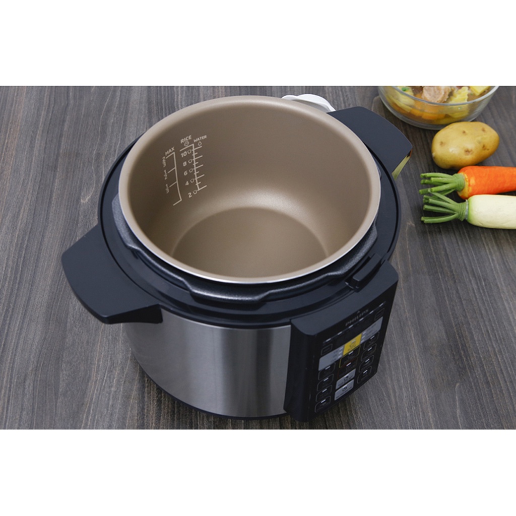 Nồi áp suất PHILIPS HD2137/65 6 lít điện tử và HD2136 5.0L - hàng chính hãng