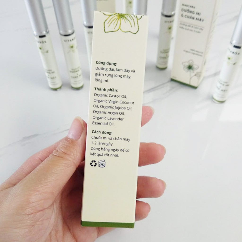 Dưỡng mi và lông mày VITABOX - dưỡng dài, làm dày, giảm rụng hiệu quả, đầu chuốt mảnh - mascara eyelash grow serum | BigBuy360 - bigbuy360.vn