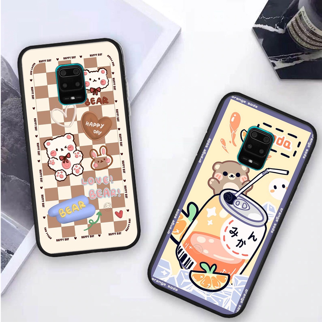 Ốp lưng Xiaomi REDMI NOTE 9S / NOTE 9 PRO in hình 3D GẤU cute be@r, soda, happy day cực hot ,thời thượng