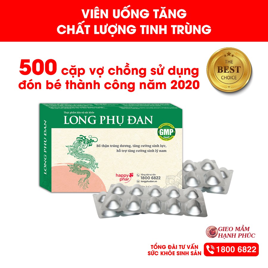 Long Phụ Đan 30 viên - Bổ dương, cải thiện sinh lý, tăng chất lượng tinh trùng, tăng thụ thai hộp 30 viên