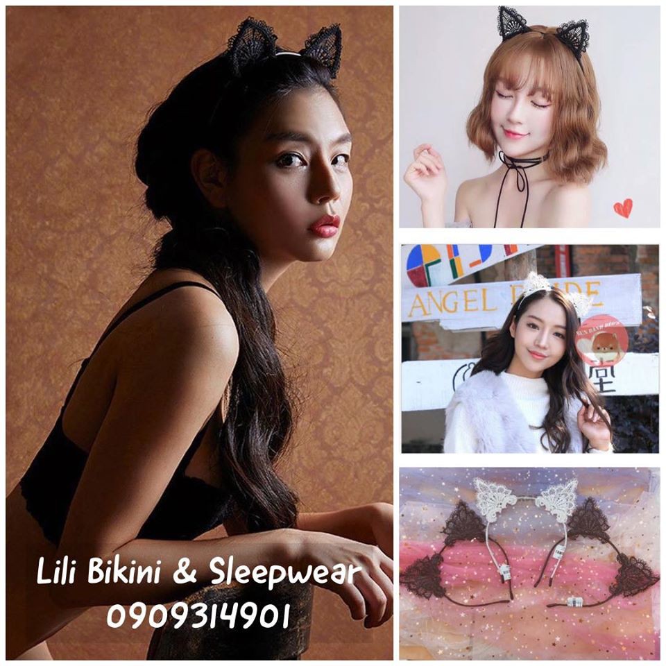 Tai mèo ren Neko, tai mèo ren đen trắng sexy siêu xinh đi chơi, dạo phố, chụp hình, cosplay | BigBuy360 - bigbuy360.vn