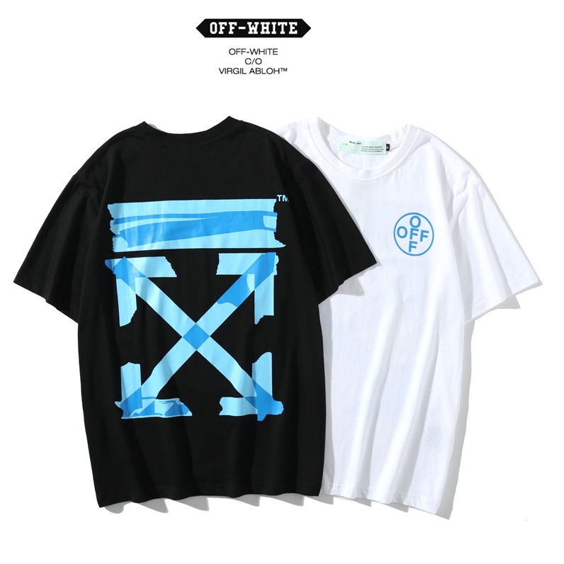 Áo Thun cotton Tay Ngắn In Logo OFF WHITE + Móc Treo S-5XL Thời Trang Cho Nam Và Nữ