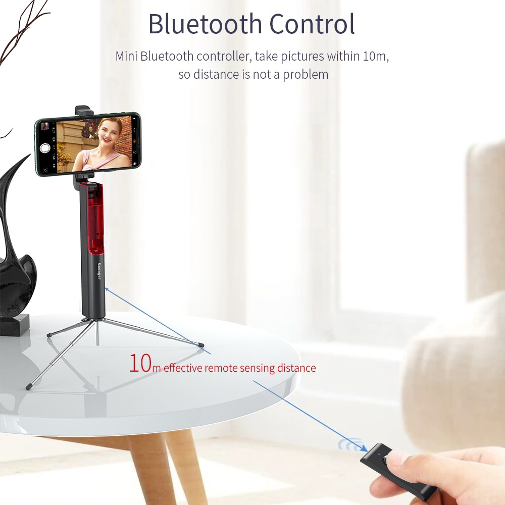 Gậy tripod Essager kết nối bluetooth tiện dụng để chụp ảnh dành cho điện thoại