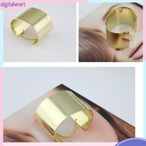 Vòng Đeo Tay Bản Rộng Bằng Kim Loại Phong Cách Punk Gothic Thời Trang Cho Nữ