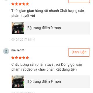 Bộ trang điểm 9 món