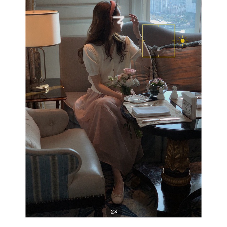 Chân váy xoè nhún li vải tơ óng Hàn Ulzzang style 🌸 Hàng Quảng Châu