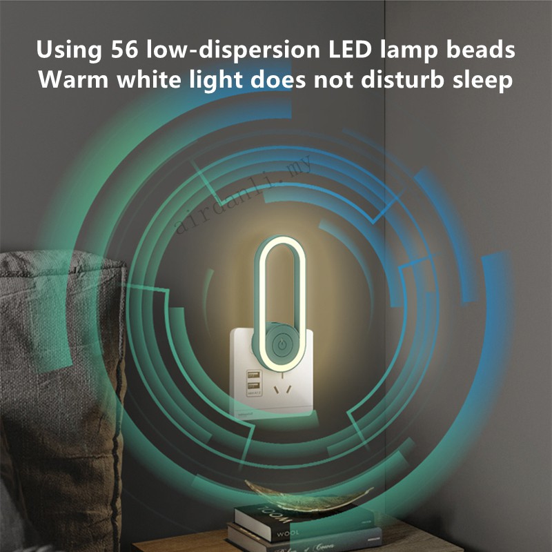 V6.0 Đèn ngủ cảm biến đa chức năng có thiết bị đuổi muỗi điện tử siêu âm có thể xua đuổi ve và muỗi