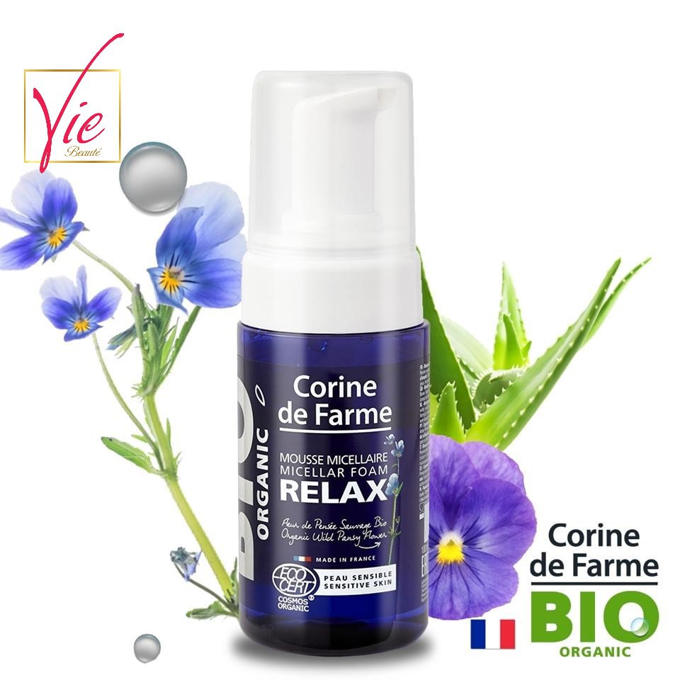 Sữa rửa mặt hữu cơ Corine De Farme Organic Micellaire Foam Relax 100ml