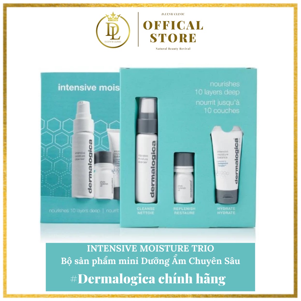 Bộ 3 cấp ẩm Dermalogica Intensive Moisture Trio Kit chuyên sâu dành cho làn da khô