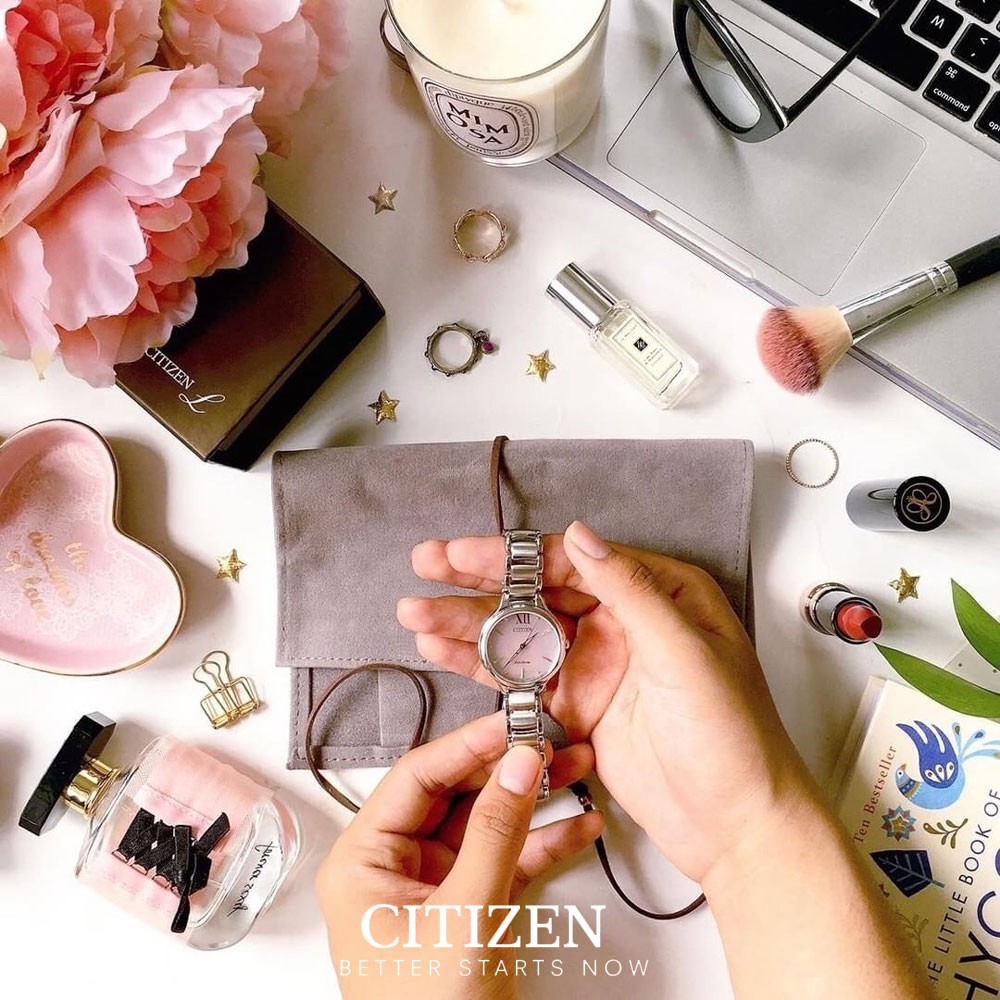 Đồng Hồ Nữ Citizen Dây Thép Không Gỉ EM0558-81Y - Mặt Xà Cừ
