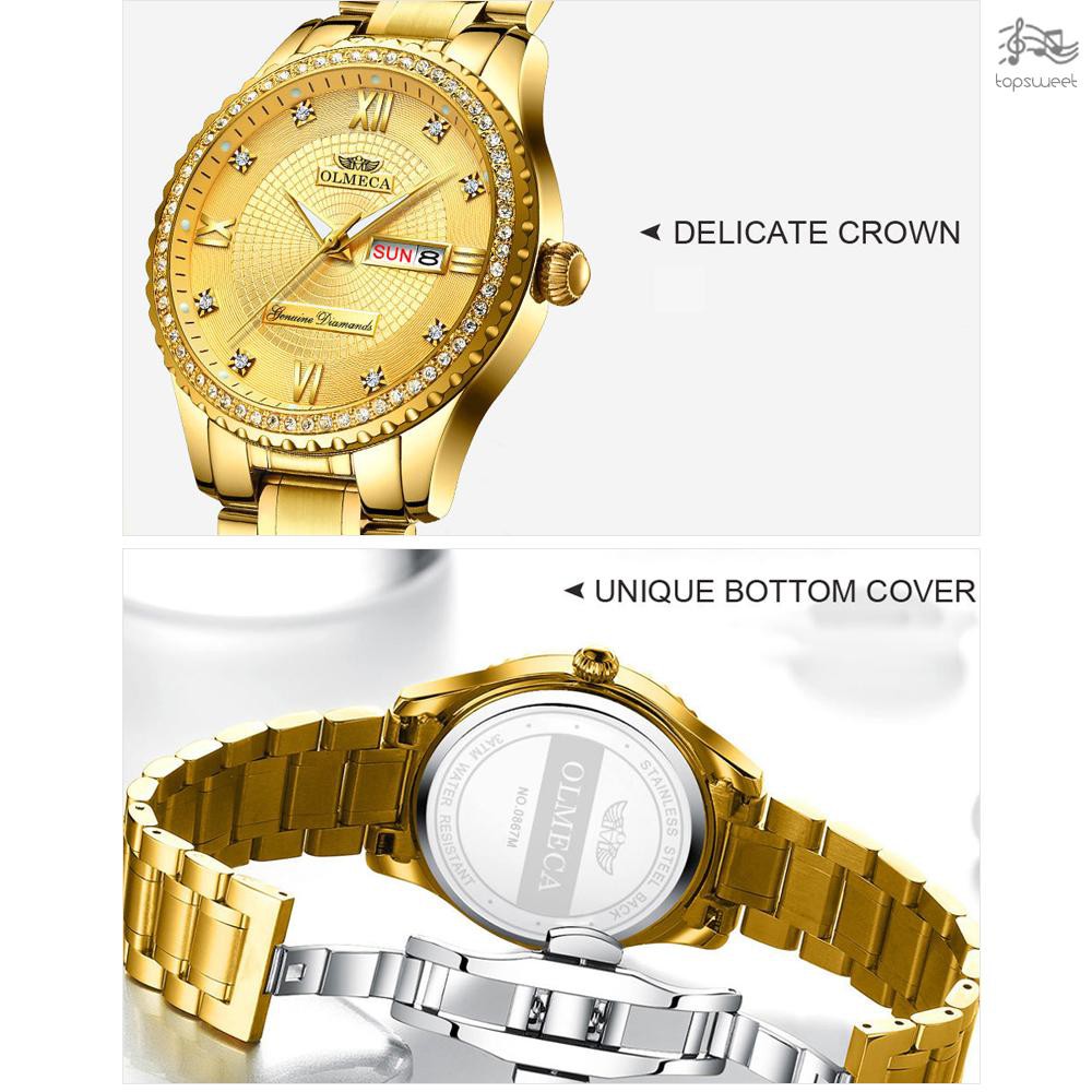 Đồng Hồ Nam Dây Thép Không Gỉ Thời Trang 3atm