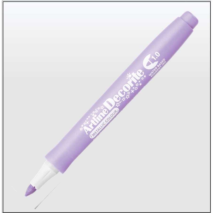 Bút màu nổi viết vẽ trên mọi chất liệu Artline Decorite EDFM-1 - Màu tím nhũ (Metallic Purple)