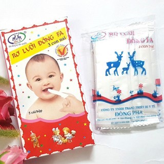 [Hộp 5 chiếc] Rơ lưỡi cho bé Đông Fa, tưa lưỡi vệ sinh trọn gói đồ sơ sinh
